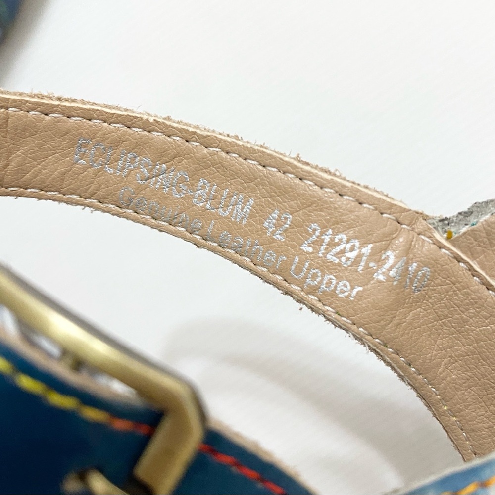 L'Artiste Spring Step Eclipsing Blue Slingback Leather Sandals - Picture 8 of 8
